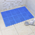 Drainage Hollow 100% PVC Door Mat Vinyl Grid Sauna Toilet Bathroom Floor Mat for Home Use